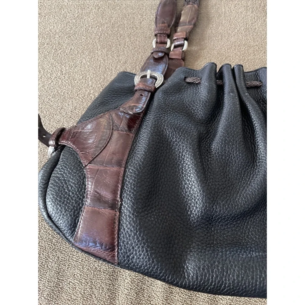 Brighton Brown Leather Satchel Handbag Purse Shoulder Bag UOO6046 (TD)